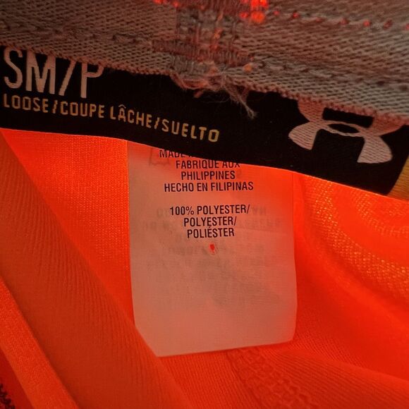 Under Armour Combine Training Athletic Shorts Mens Size Small Bright Orange EUC - Picture 10 of 11